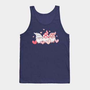 Gnome Valentines and Hearts Tank Top